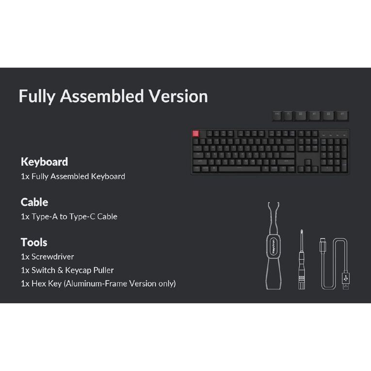 Keychron K10 QMK Wireless Mechanical Keyboard (Version 2), RGB Backlight Aluminum Frame (Hot-Swappable) - Red Super Switch, , hi-res