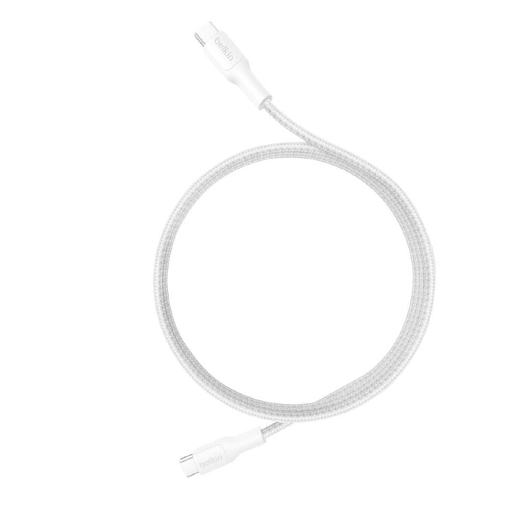 Belkin BoostCharge Pro USB-C Braided Cable with Lightning Connector 1m - White, , hi-res