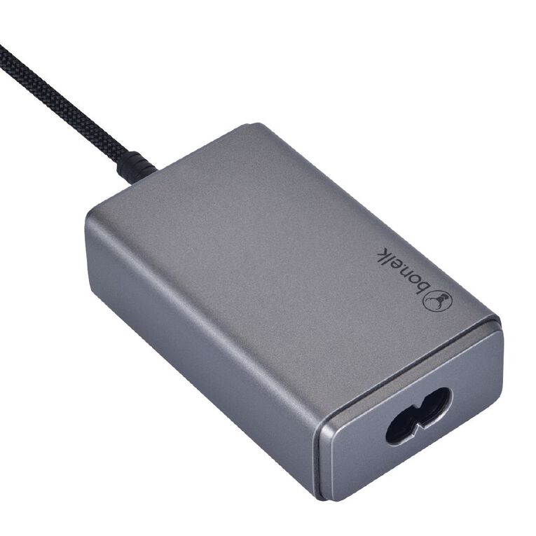 Bonelk Long-Life 65W PD GaN Desktop Charger, in-built USB-C Cable 1.5m - Space Grey, , hi-res