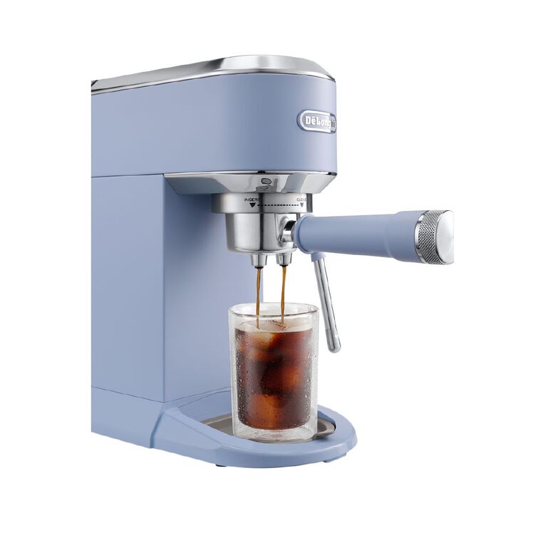 Delonghi Dedica Duo with Cold Brew Manual Coffee Machine By De'Longhi - Blue, , hi-res