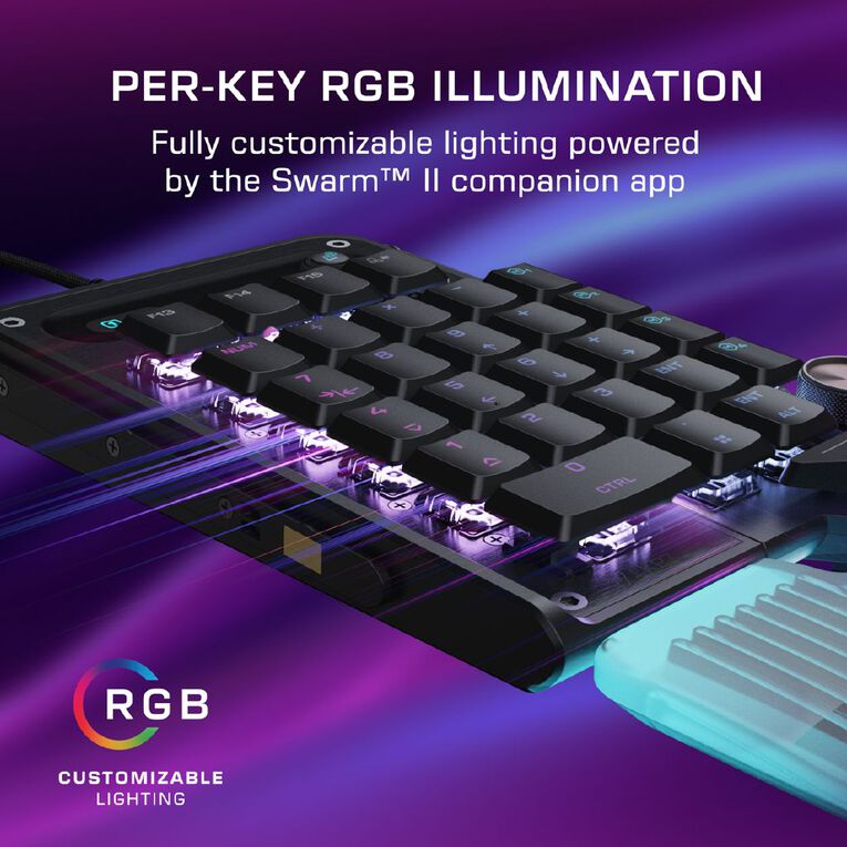 Turtle Beach Command KP7 Modular Hall-Effect RGB Wired Gaming Keypad, , hi-res