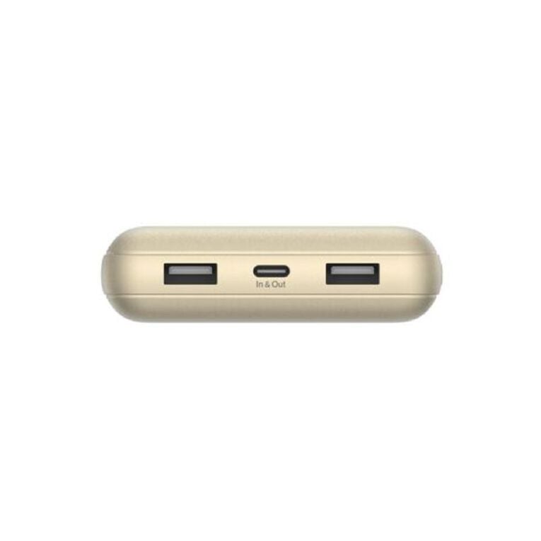 Belkin 20K USB-A and USB-C 15W Power Bank - Gold, , hi-res