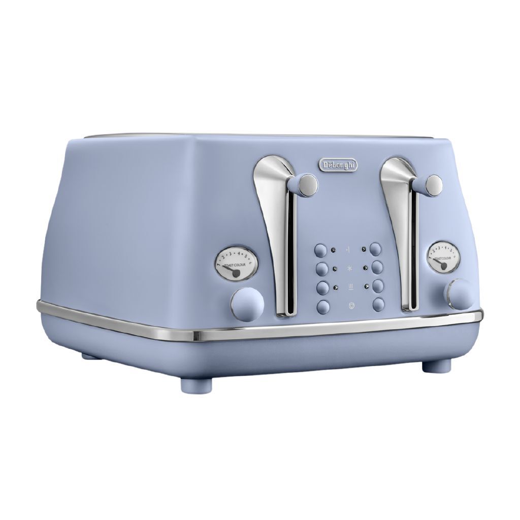 DeLonghi Icona トースター Delonghi Icona Capitals 4 Slice Toaster Dubai Blue - Noel Leeming