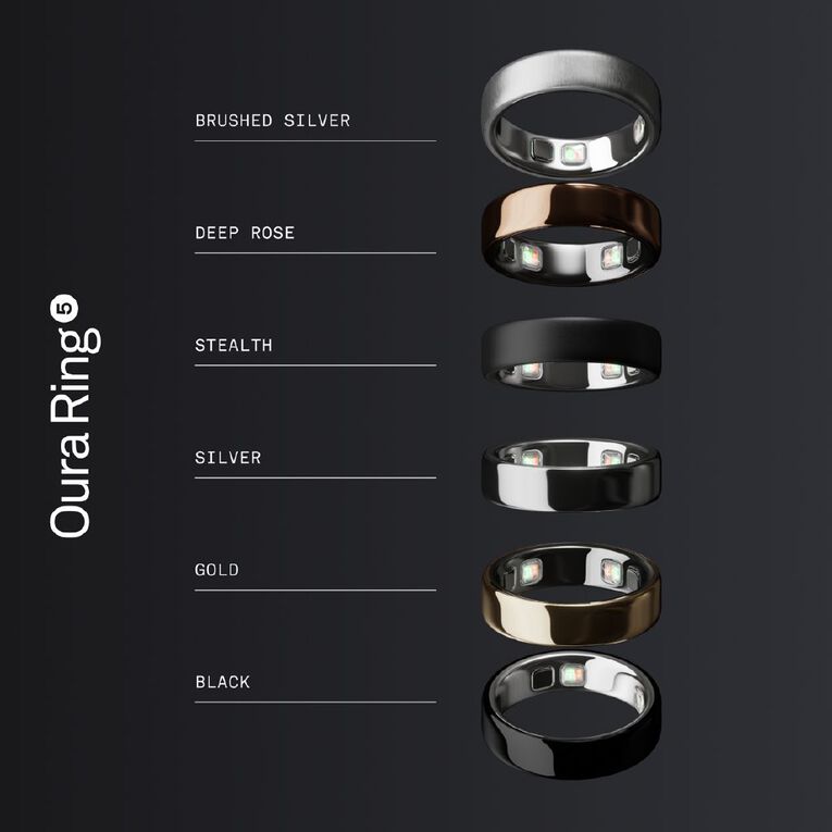 Oura Ring 5 Black - Size 6, , hi-res