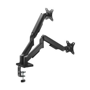 Bracom Super Economical Gas Spring Dual Monitor Arm with USB Ports - Black