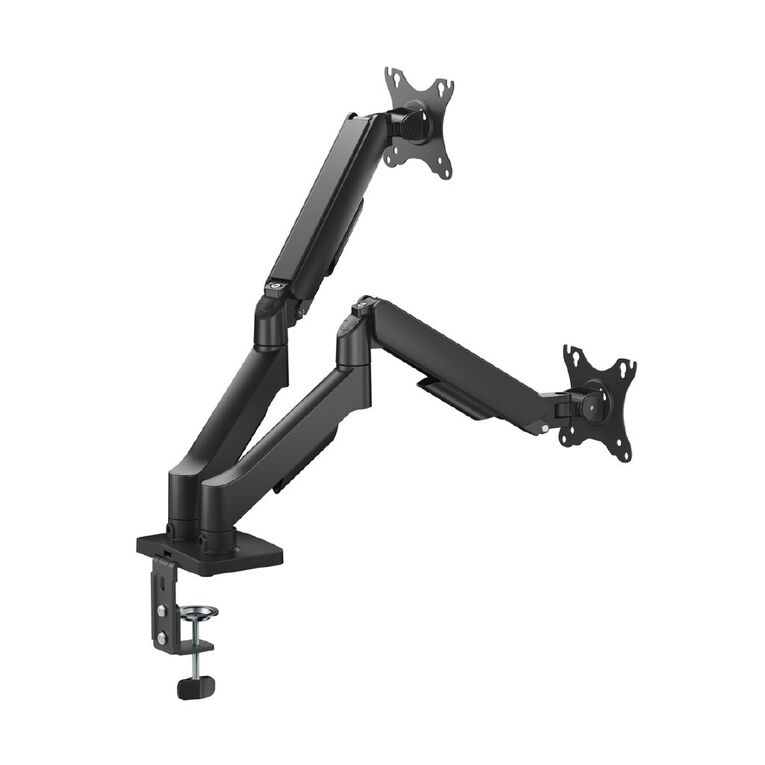Bracom Super Economical Gas Spring Dual Monitor Arm with USB Ports - Black, , hi-res