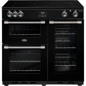 Belling 90cm Freestanding Oven with 5 Zone Induction Cooktop - Black