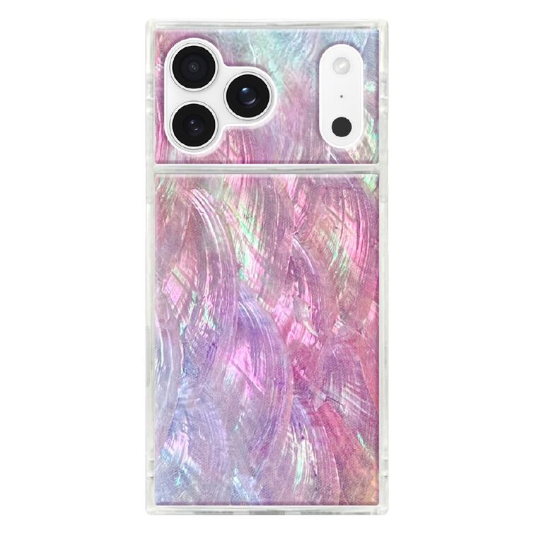 Flaunt Square Pink Mother of Pearl Case for iPhone 18 Pro Max / 17 Pro Max, , hi-res