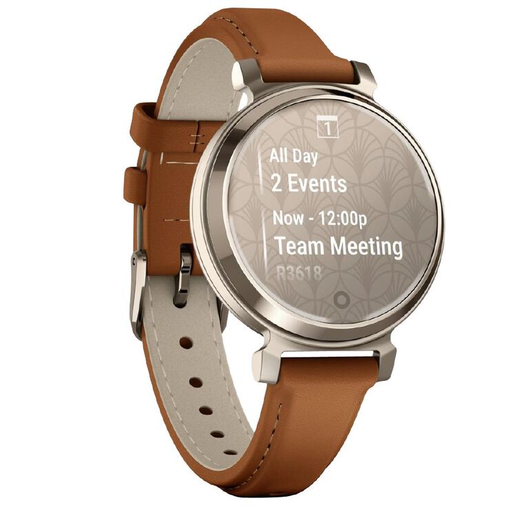 Garmin Lily 2 Classic Cream Gold/Tan Leather Band, , hi-res