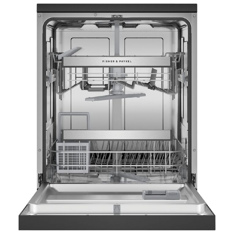 Fisher & Paykel 60cm Series 5 Freestanding Dishwasher - Black Stainless, , hi-res
