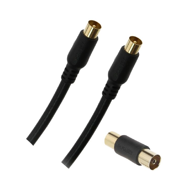 Pudney & Lee Coaxial UHF Cable with Female Adaptor - 2m, , hi-res