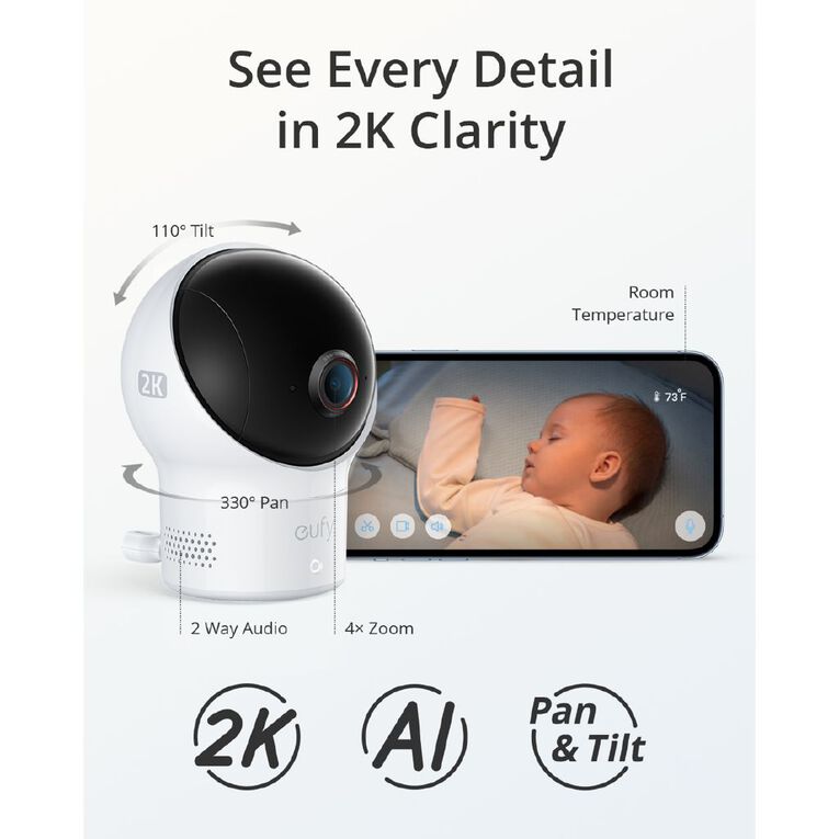 Eufy Baby Wifi Baby Monitor 2K Noel Leeming