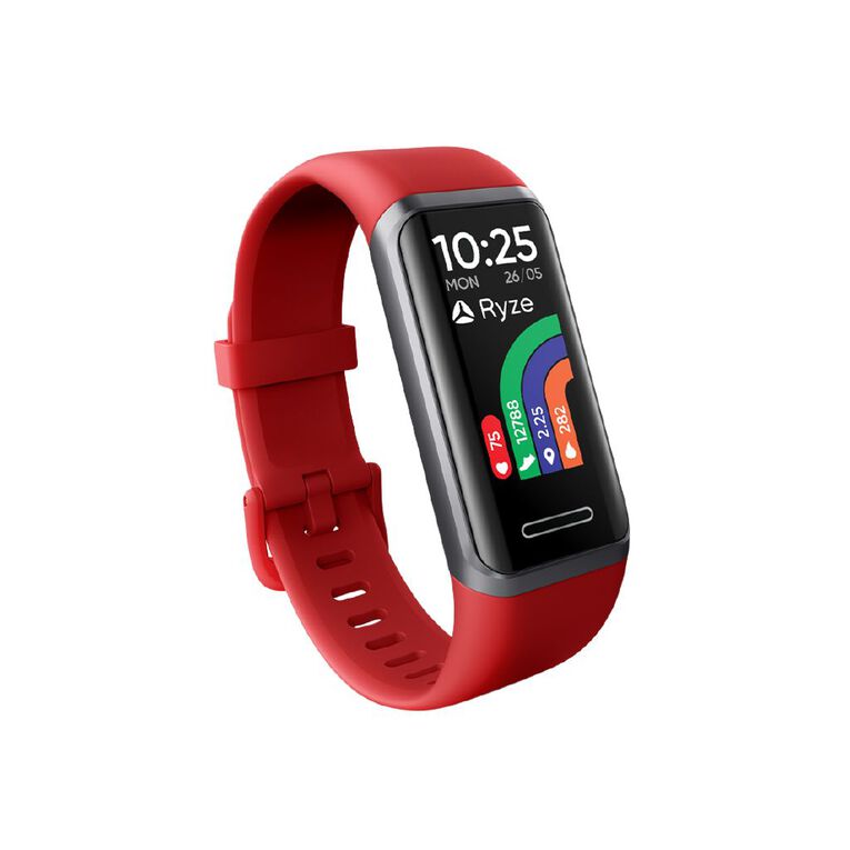 Ryze Elevate Smart Watch With Alexa (Red + Blue), , hi-res