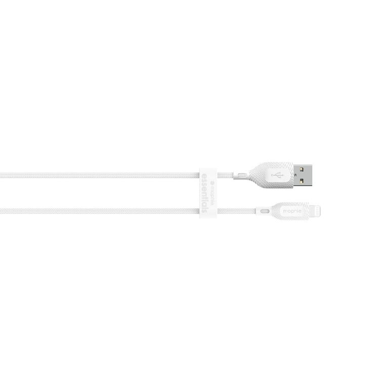 Mophie Essential USB-A-Lightning Cable Braided 2M - White, , hi-res