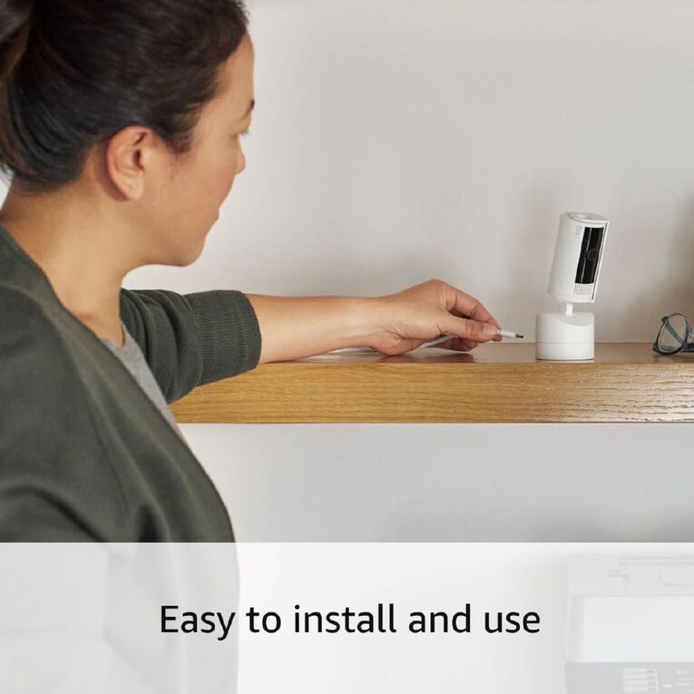 Ring Pan-Tilt Indoor Security Camera - White, , hi-res