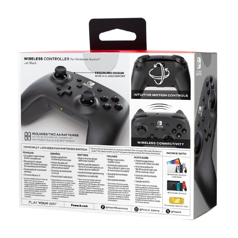 PowerA Wireless Controller for Nintendo Switch - Jet Black, , hi-res