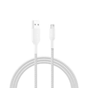 Belkin BoostCharge Pro Braided USB-A Cable with Lightning Connector, 2m - White