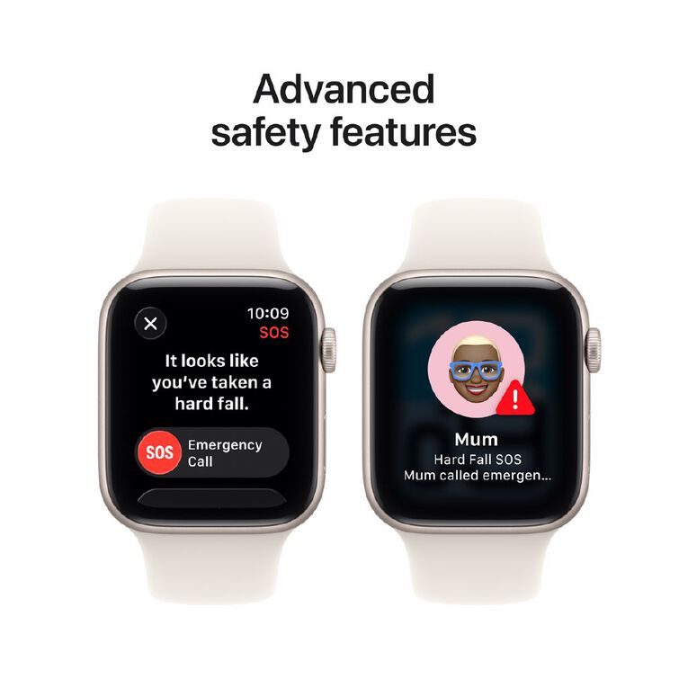 Apple Watch SE 3 GPS 44mm Starlight Aluminium Case with Starlight Sport Band M/L, , hi-res