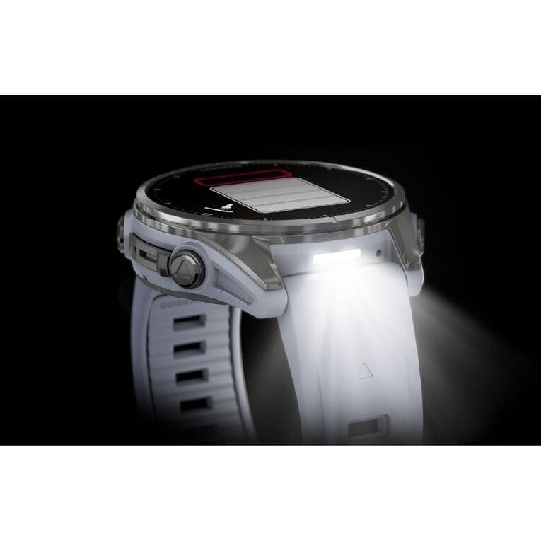Garmin Fenix 8 43mm Glass AMOLED - Bare Stainless Steel with Whitestone Band, , hi-res