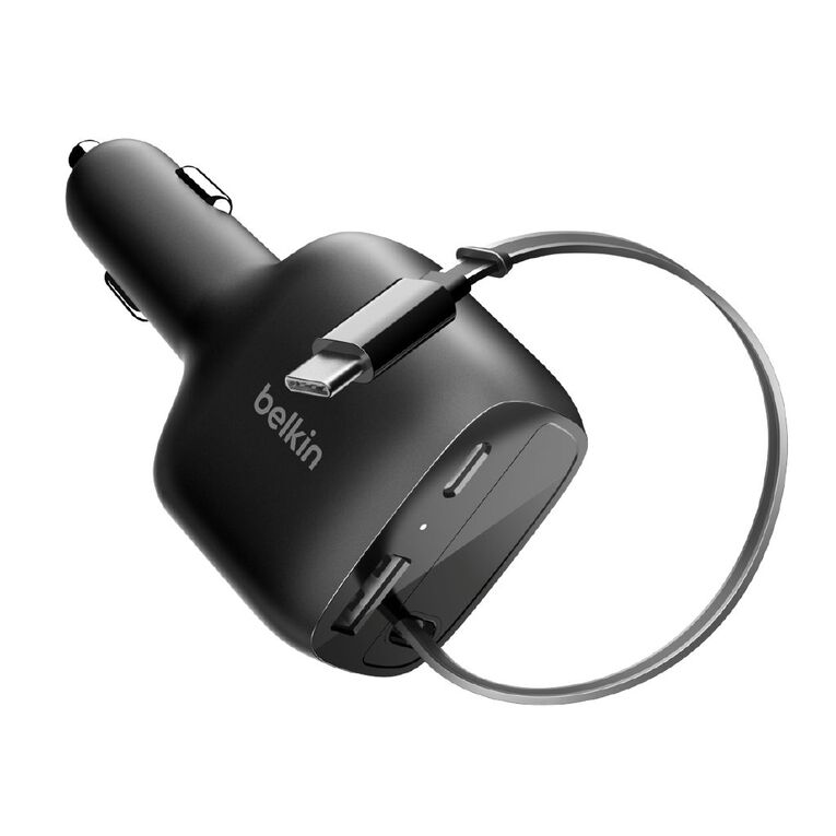 Belkin BoostCharge Retractable Car Charger 75W, , hi-res