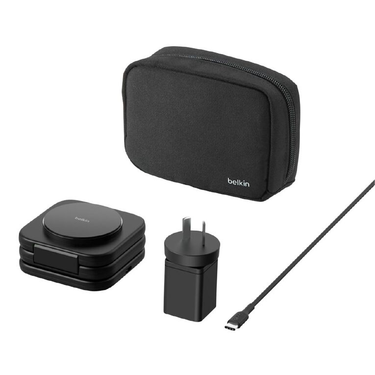 Belkin 3-In-1 QI2 15W Boostcharge Pro Travel Magnetic Wireless Charging Pad, , hi-res