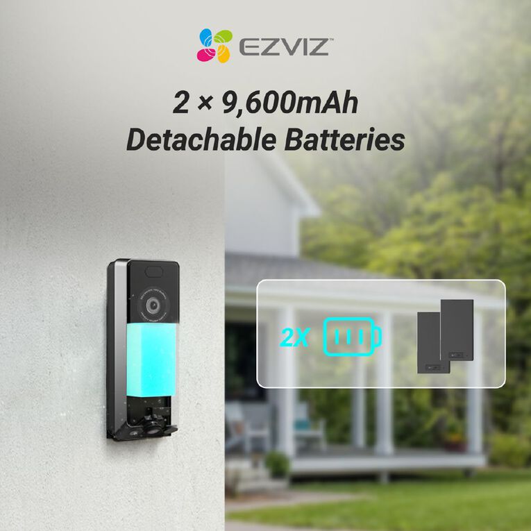 EZVIZ EP8 Ultra Dual Camera Video Doorbell With Chime, , hi-res