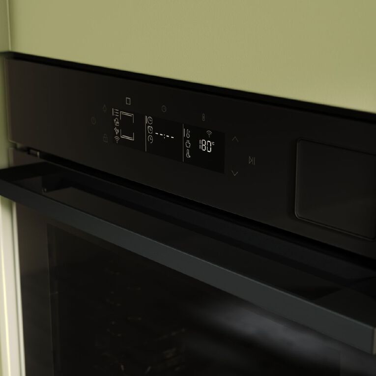 Haier 60cm 600 Series Built in Oven 16 Function Self Cleaning Air Fry Steam Assist Plus - Black, , hi-res