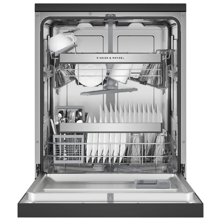 Fisher & Paykel 60cm Series 5 Freestanding Dishwasher - Black Stainless, , hi-res