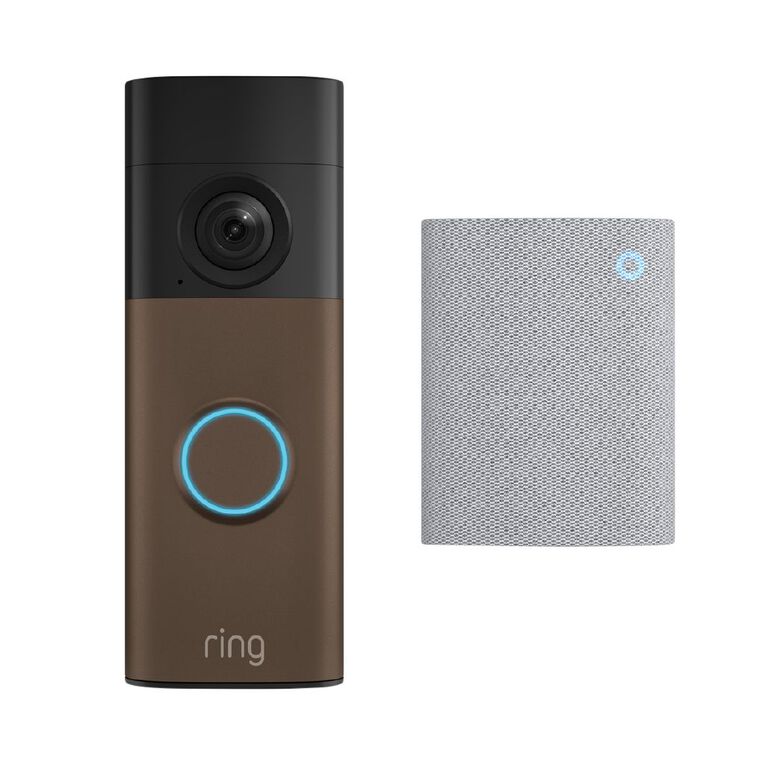 Ring Battery Video Doorbell 2K (2nd Gen) - Matte Mocha + Chime (3rd Gen), , hi-res