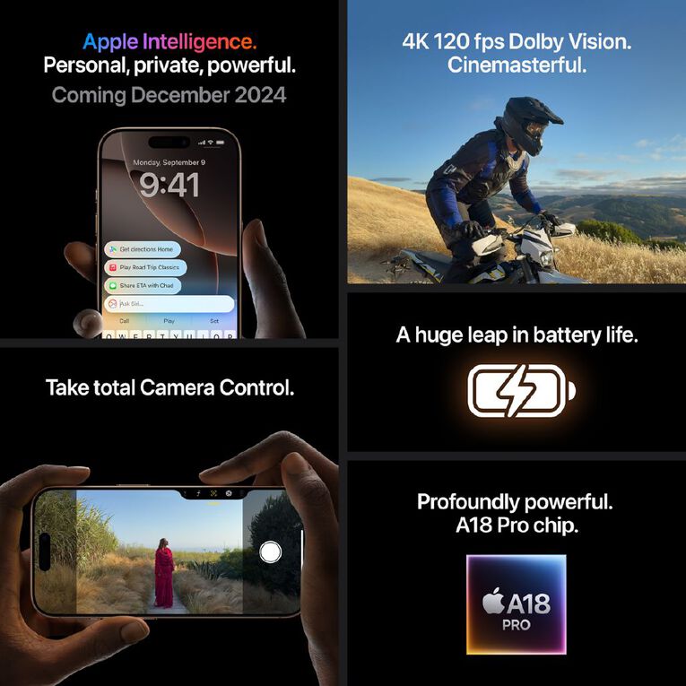 Apple iPhone 16 Pro 128GB Natural Titanium, , hi-res