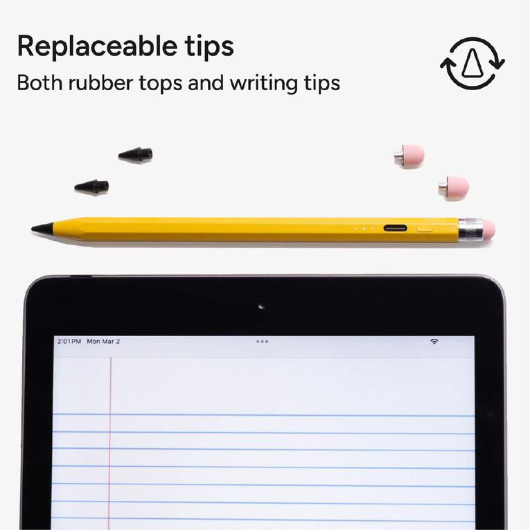 Zagg Oxford Stylus Pencil for iPad and iPad Pro - Yellow, , hi-res