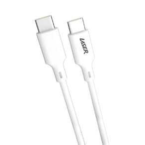 Laser USB-C to USB-C Charging Cable 60W, 1m - White
