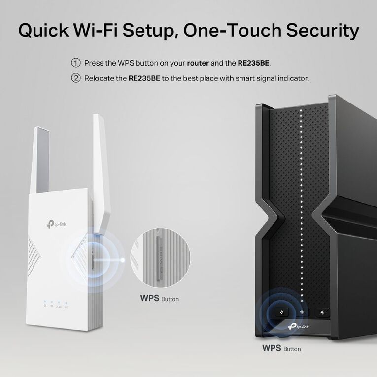 TP-Link RE235BE | BE3600 Dual Band Wi-Fi 7 Range Extender, , hi-res