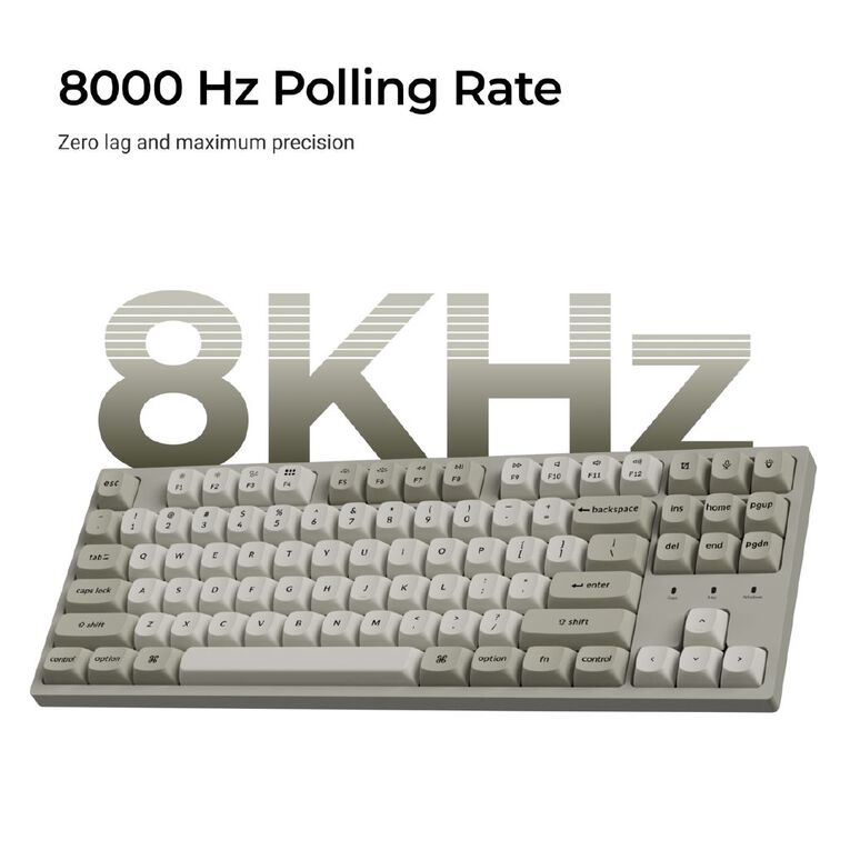 Keychron C1 Pro 8K QMK Wired Custom Mechanical Keyboard, RGB Backlight (Hot-Swappable) - Brown Super Switch, , hi-res