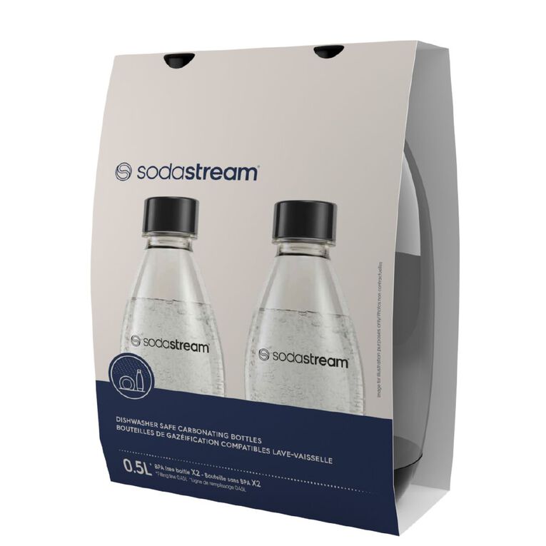 Sodastream Dishwasher Safe Twin Pack Fuse Bottle 500ml, , hi-res
