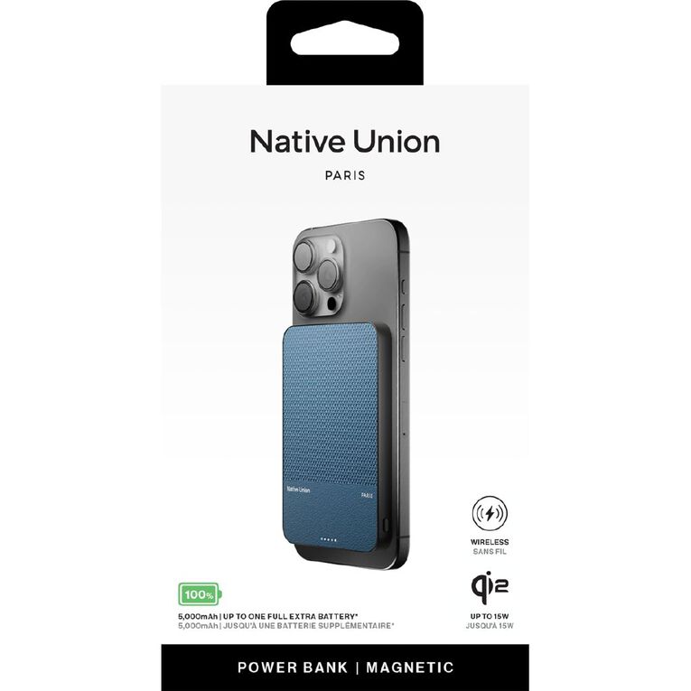 Native Union (Re)Classic Magnetic Power Bank 5K - Navy, , hi-res
