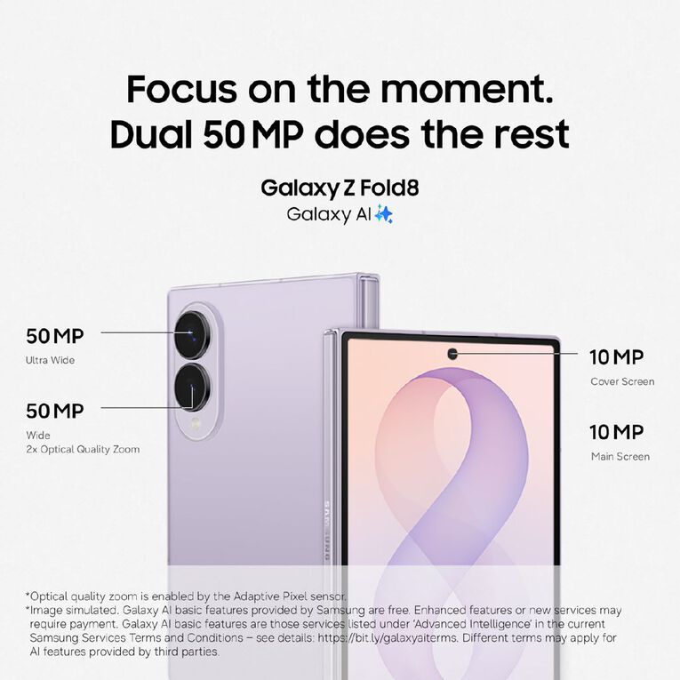 Samsung Galaxy Z Fold8 1TB Lavender, , hi-res