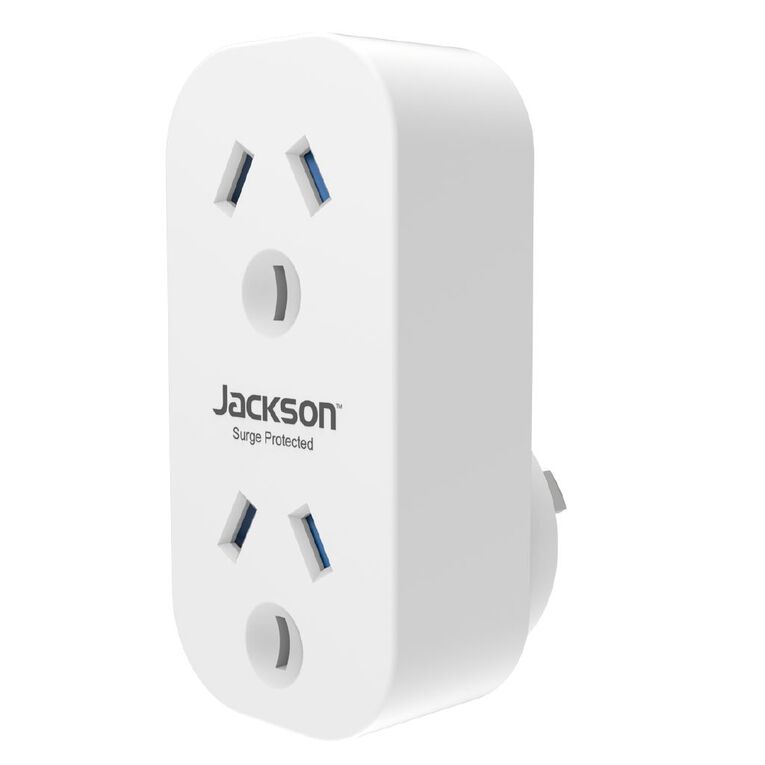 Jackson Surge Protected Double Adaptor, , hi-res