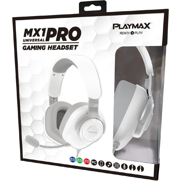 Playmax MX1 Pro Wired Gaming Headset - White, , hi-res