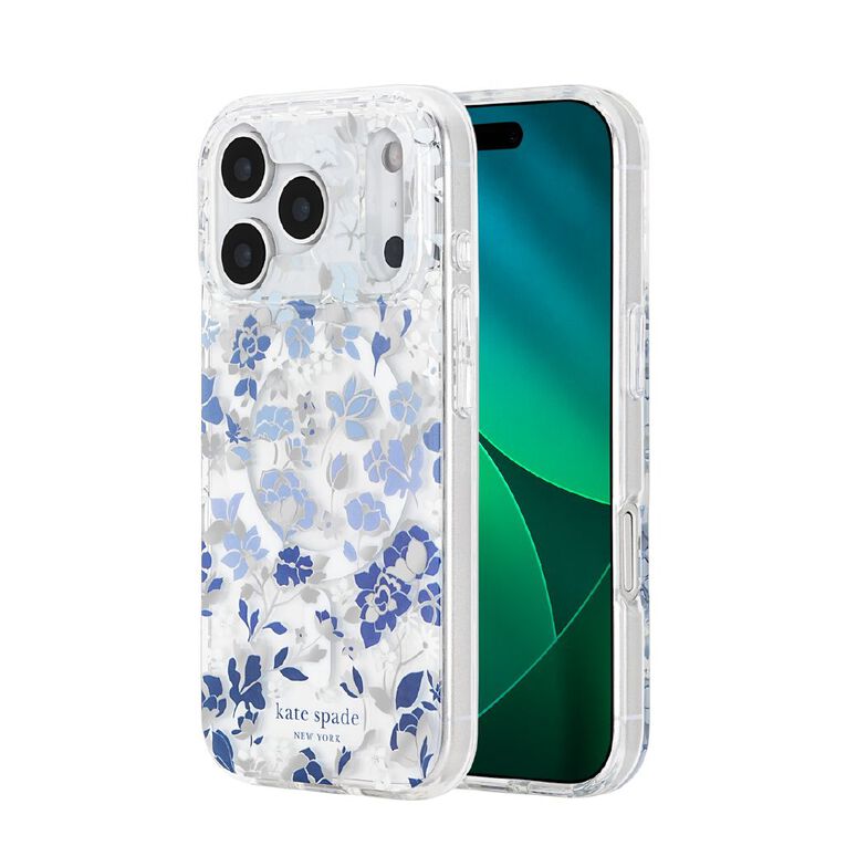 Kate Spade Protective Case for iPhone 18 Pro / 17 Pro - Flowerbed Blue, , hi-res