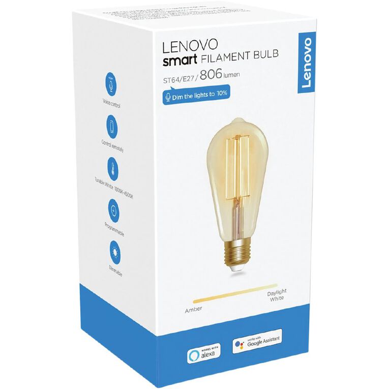 Lenovo Smart Filament ST64 Bulb Gold E27, , hi-res