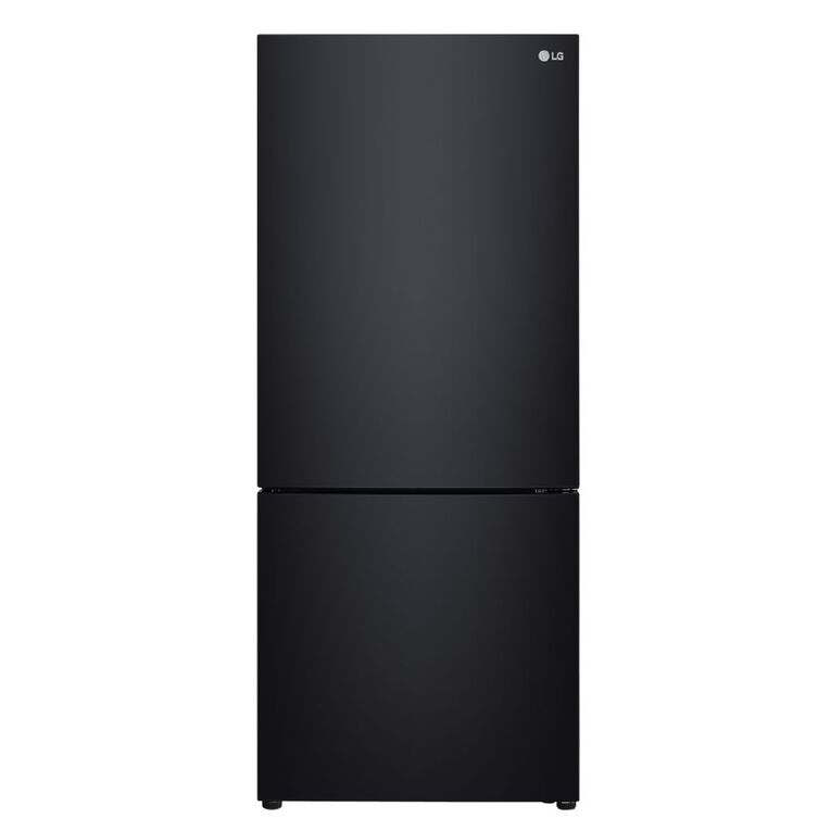 LG 420L Bottom Mount Fridge Freezer - Black Finish, , hi-res