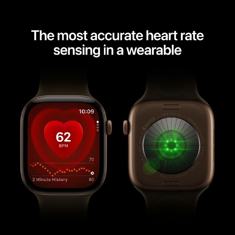 Apple Watch Series 12 Cellular 46mm Black Aluminium Case with Black Sport Band M/L, , hi-res