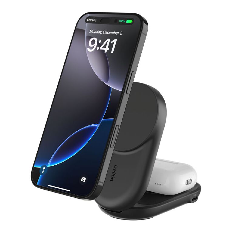 Belkin UltraCharge 2-in-1 Foldable Magnetic Charger with Qi2 25W, , hi-res