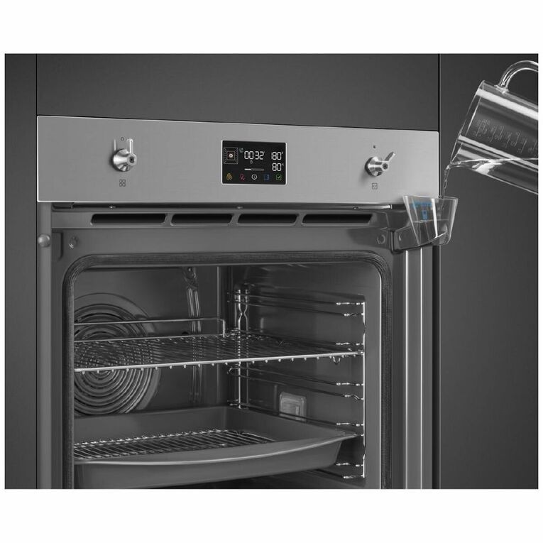 Smeg 60cm Pyro Steam Oven Classic - Stainless Steel, , hi-res