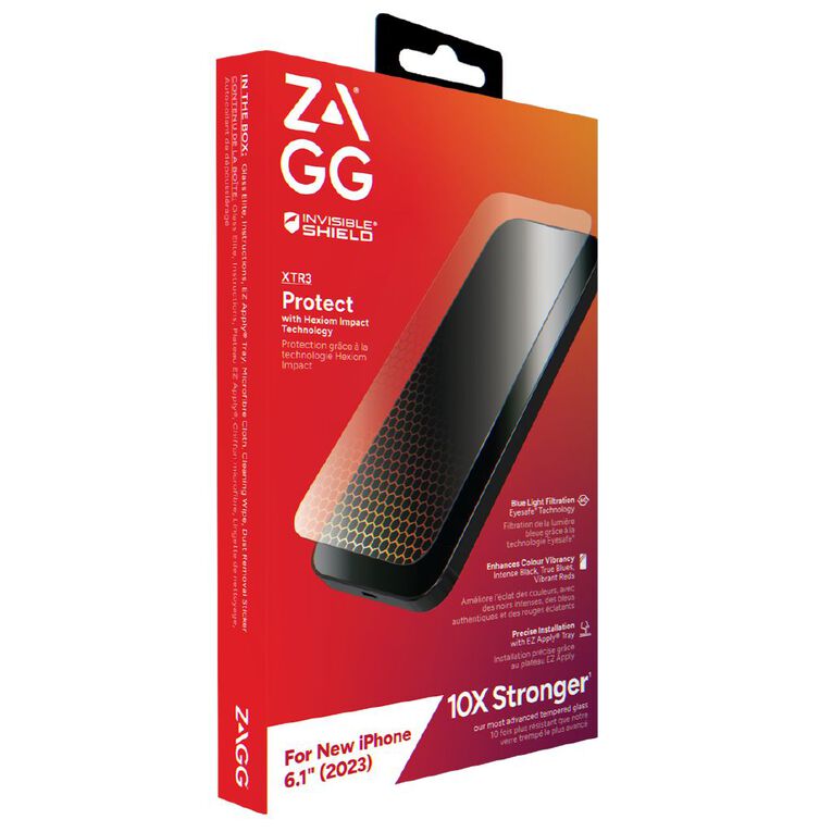 Zagg InvisibleShield XTR3 Glass Screen Protector iPhone 15, , hi-res