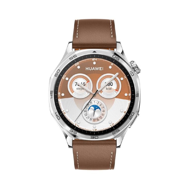 Huawei Watch GT 5 46mm - Brown Composite Leather Strap, , hi-res