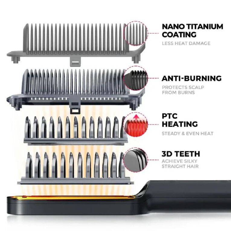 TYMO Ring Plus Anti-Frizz Straightening Brush, , hi-res