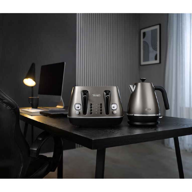 Delonghi Distinta Titanium 1.7L Kettle Noel Leeming