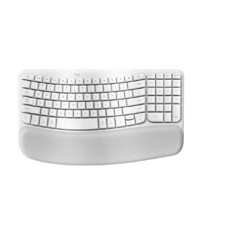 Logitech Wave Keys Wireless Ergonomic Keyboard for Mac - Off White, , hi-res